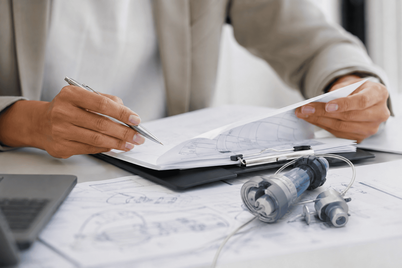 Medical device and tools on top of device technical documentation.